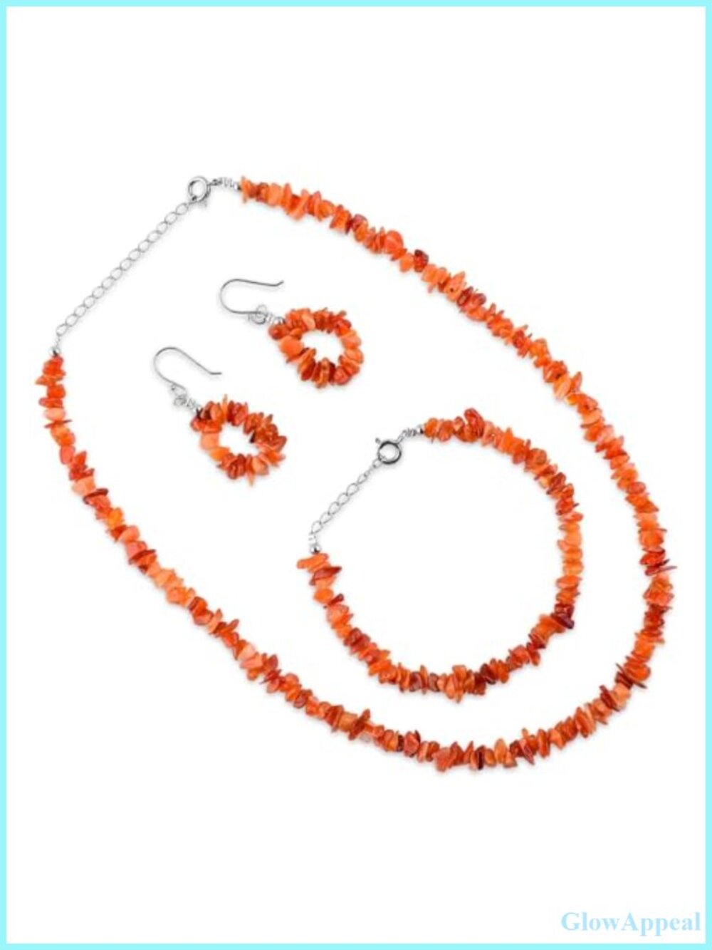 Raw Gemstone Crystal Beads Handmade Necklace Set for Women
